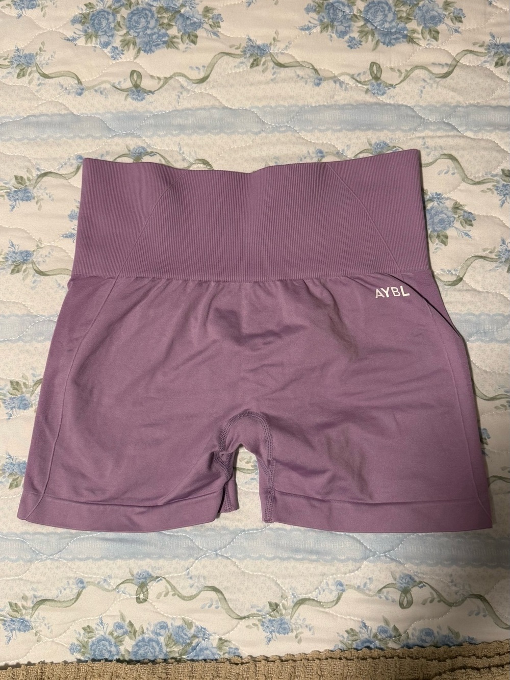 AYBL Lilac High-Rise Seamless Workout Shorts